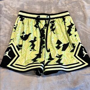 Jordan Men's Athletic Shorts - Neon Green and Black